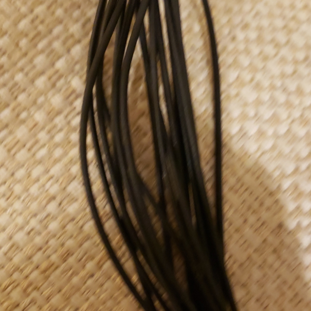 Statement Necklace Black Strands With Large Natur… - image 5